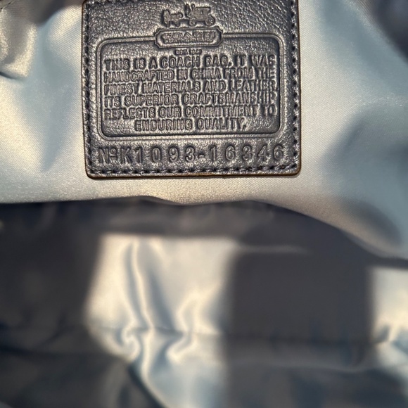 COACH MADISON PYTHON EMBOSSED DENIM BLUE LEATHER SATCHEL #16346 - Picture 9 of 11